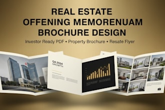 create offering memorandum real estate offering memorandum, brochure design pdf
