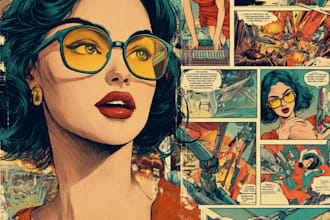 draw a retro vintage comic illustration pop art vintage art vintage graphics