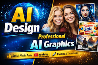 design professional ai generated images posters and ai arts