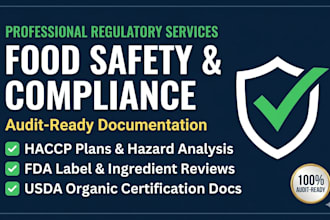 create audit ready haccp plan fda compliance and usda organic docs