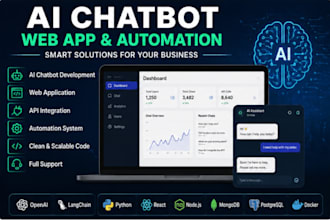 build ai chatbot web app and automation system