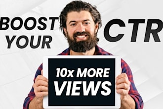 design CTR boosting thumbnails like alex hormozi, ali abdaal, etc
