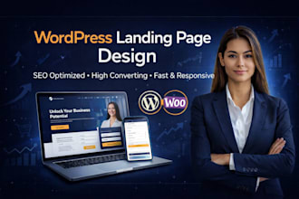 create a wordpress builder landing page with SEO and optimization
