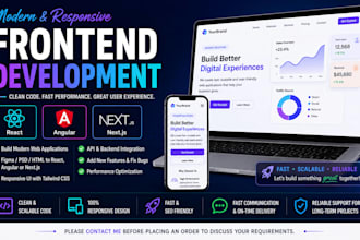build web apps using modern frameworks nextjs, react, angular