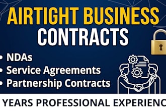 draft airtight ndas, service agreements, and partnership contracts