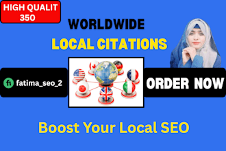 do high quality local citations for USA, UK, aus, canada and worldwide