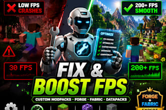 fix optimize create custom minecraft modpack forge to fabric datapack boost fps