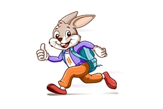design fastbraiin rabbit hare logo