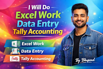 do data entry, excel work and tally accounting