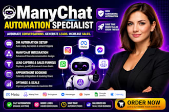 set up manychat automation for instagram, facebook and messenger
