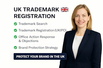 do UK trademark registration, trademark search with ukipo office action response