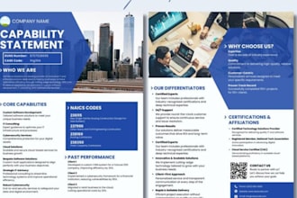 design a winning government capability statement business capability statement