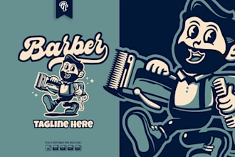 design beautiful creative salon, barber logo