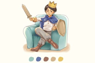 design picture book character big brother logo