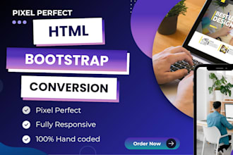 convert figma to HTML, PSD, xd, PDF to responsive  HTML, bootstrap, tailwind CSS