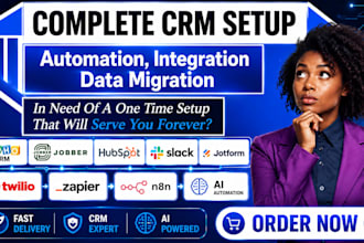setup zoho crm jobber hubspot slack jotform twilio zapier n8n ai automation