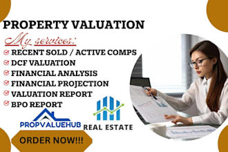 do arv comps property valuation report only house, USA