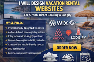 design vacation rental website for airbnb direct booking on lodgify