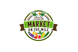 design fun creative farmers market logo