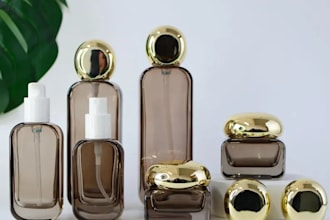 design glass, perfume, cosmetic and liquor bottles spray, 3d bottle mold design