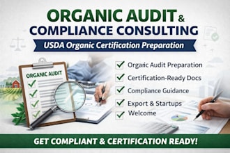 provide organic audit usda organic certification