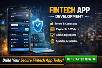 develop secure fintech app with payment integration and dashboard