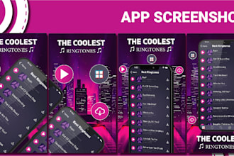 design mobile app screenshots for app store and play store