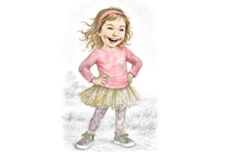 design character little girl logo