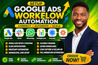 setup google ads slack whatsapp gohighlevel calendly zapier workflow automation