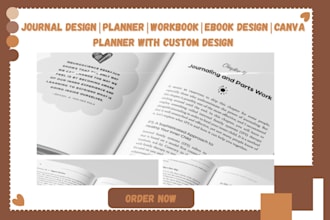 design custom daily, weekly, and  monthly planners and journals
