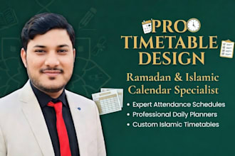 design islamic and institutional calendar, school college timetable, schedules