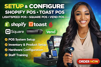 setup configure shopify pos toast pos lightspeved pos square pos vend pos sytem