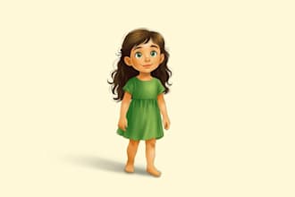 design book character maria logo