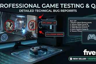 beta test your game and provide a detailed technical report
