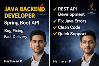 develope springboot rest API or fix java backend bugs
