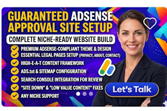 setup complete website for guaranteed google adsense approval for any niche