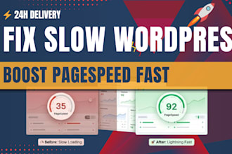 fix slow wordpress and boost pagespeed fast in 24h