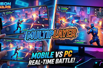 develop 2d unity multiplayer online games for mobile and PC