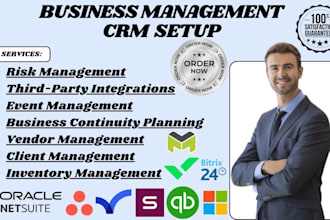 setup business management crm via netsuite everbridge asana dynamics 365 wrike