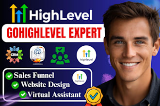 gohighlevel CRM automation, sales funnel setup, website expert