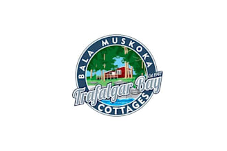part traditional part logo for trafalgar bay cottages