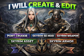 create edit port cruixie skyrim se mod skyrim weapon skyrim asset skyrim armor