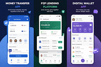 build fintech apps like money transfer app, p2p lending, and digital wallet app