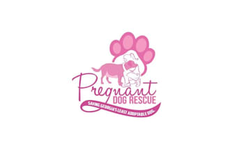 make premium logo for pregnant dogs on death row dog risque