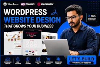 build wordpress website development, design, redesign wordpress business website