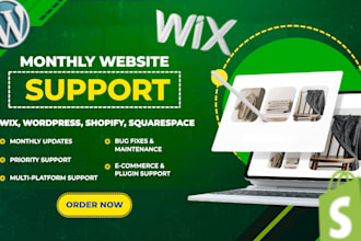 manage wix website for monthly updates and maintenance