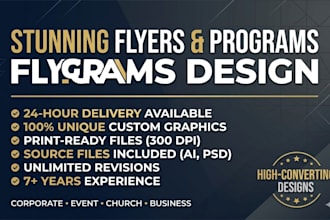 design a stunning flyer, business brochure, or event