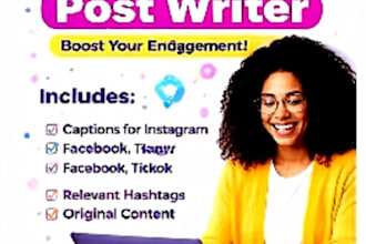 write engaging facebook posts, caption ads for your business