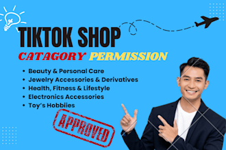 set up tiktok shop and handle category approval