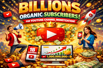 shoutout promotion billions organic subscribers for youtube channel monetization